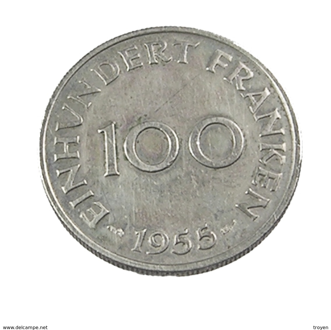100 Francs - Sarre -  Allemagne -   1954 -  Cu .Ni  - TTB - - 10 Francos