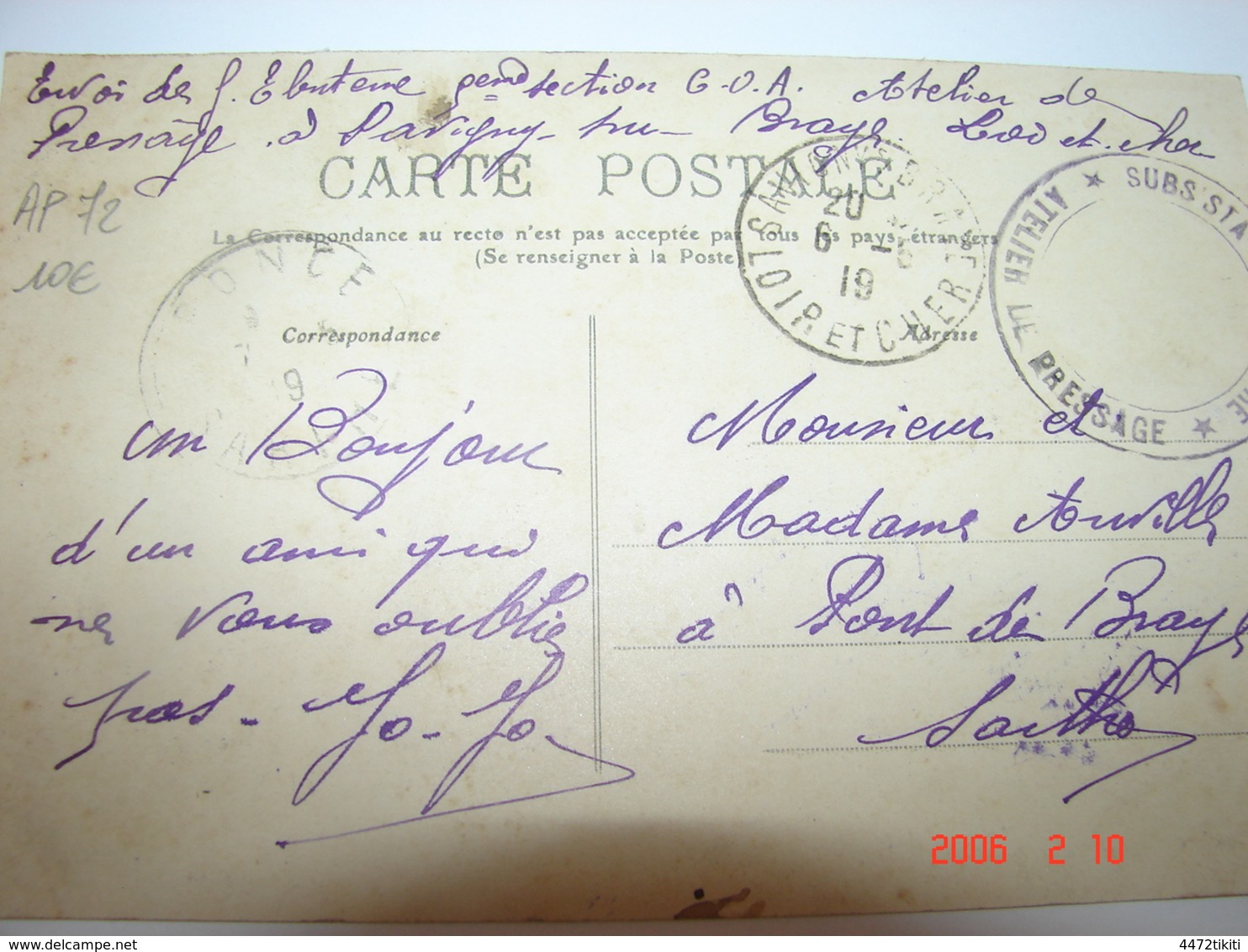 C.P.A.- Savigny Sur Braye  (41) - Château De Valgayc - 1919 - SUP (AP 72) - Other & Unclassified