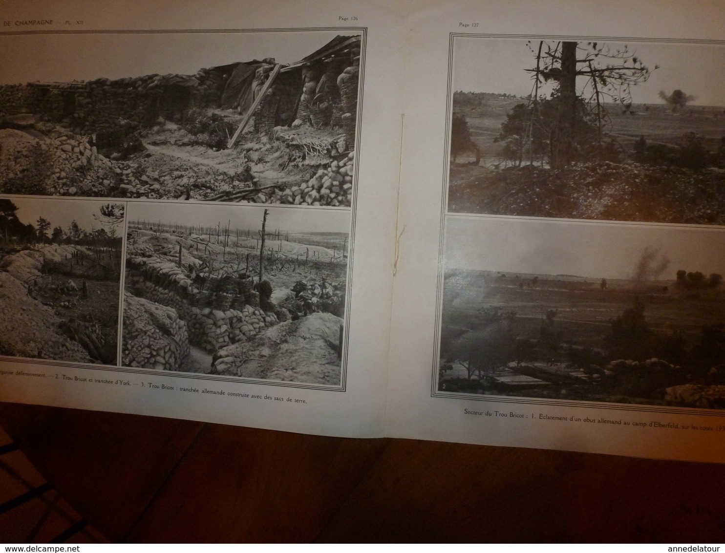 1914-1918 LA GUERRE Documents-photos de l'Armée(Bataille:St-Hilaire,Souain,Navarin,Perthes,Tahure,La Main-de-Massige;etc
