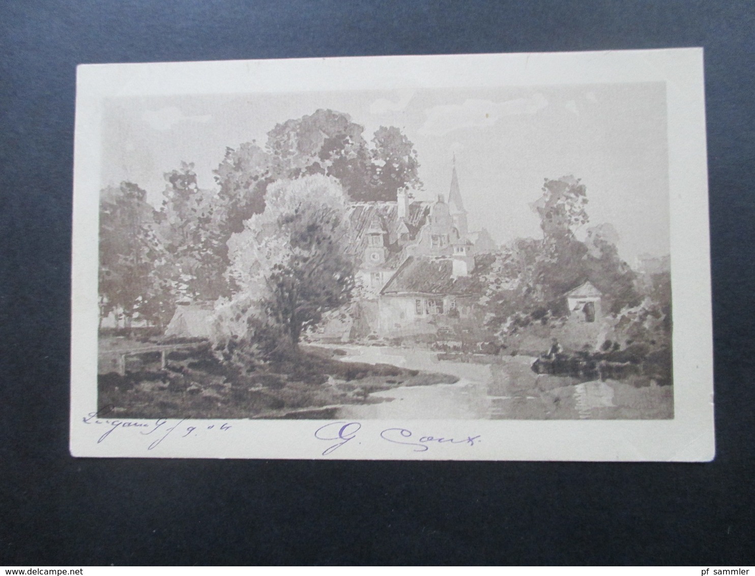 Postkarte Künstlerkarte 1904 Lugano Paradiso Nach Frauenfeld - Briefe U. Dokumente