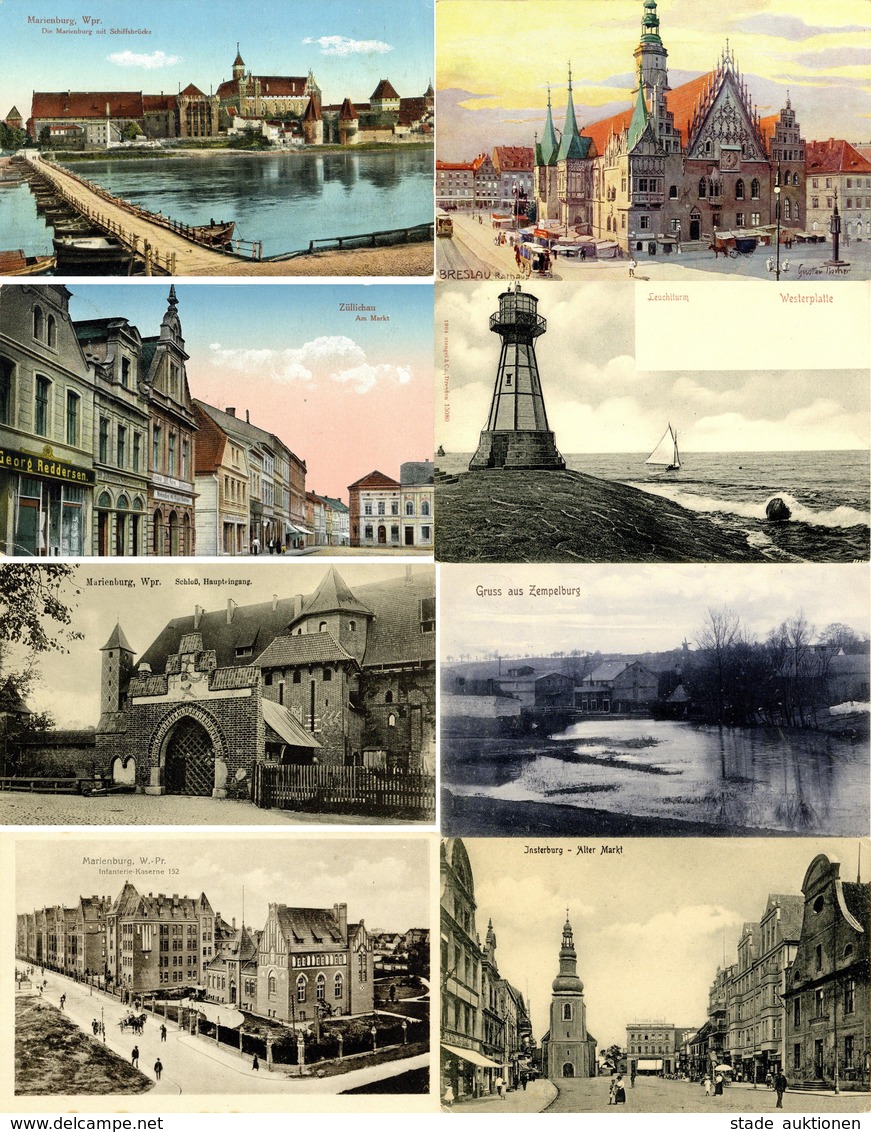 Ostgebiete Partie Mit 25 Ansichtskarten Vor 1945 I-II - Polonia