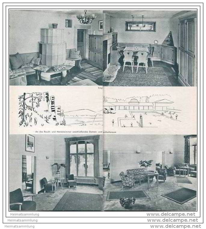 Deutschland - Herrenalb 50er Jahre - Hotel Lacher - Faltblatt Mit 13 Abbildungen - Reiseprospekte