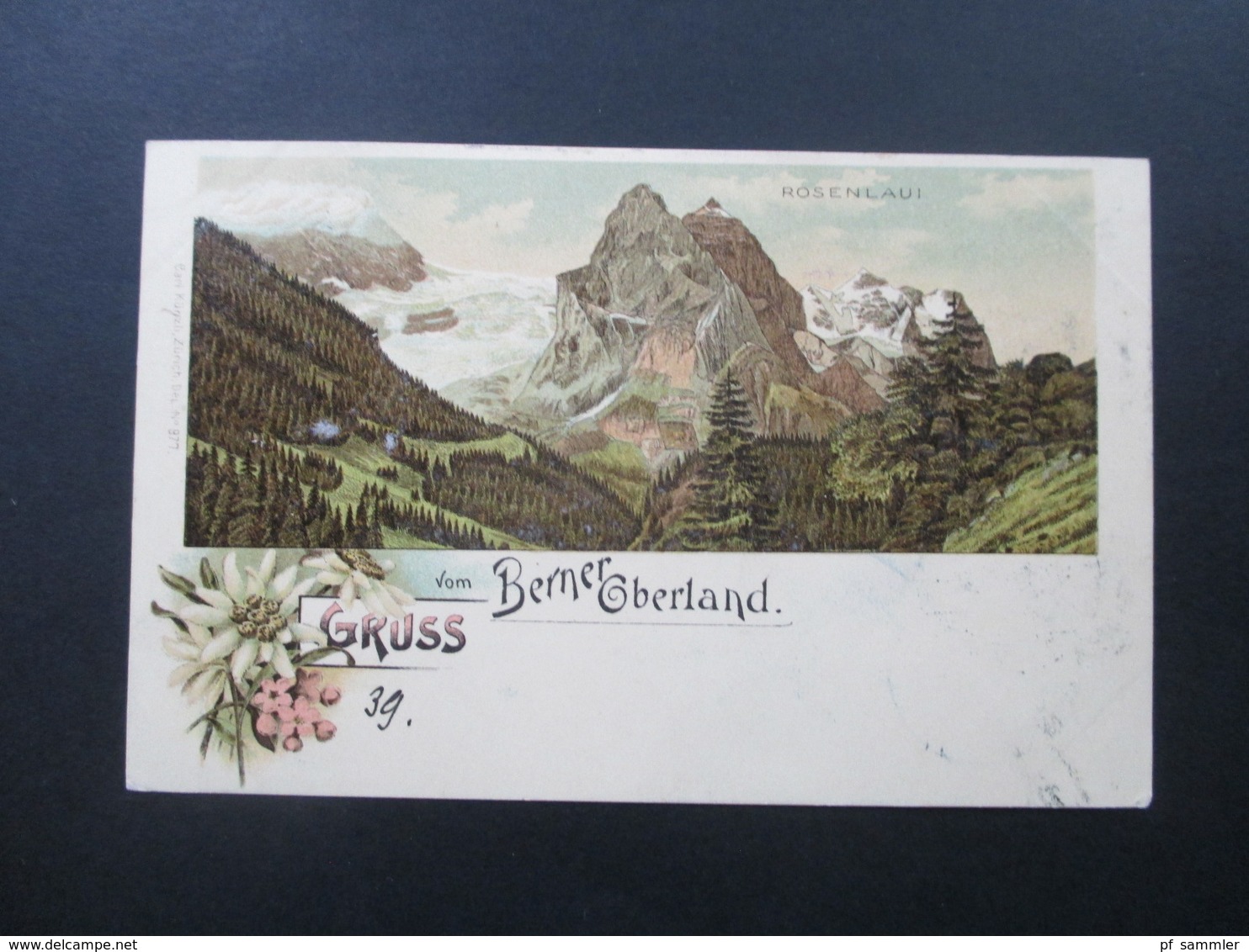 Schweiz 1900 Postkarte Gruss Vom Berner Oberland Rosenlaui. Ducksache Nach Luzern Villa Wiki Weitergeleitet Nach Faido - Lettres & Documents