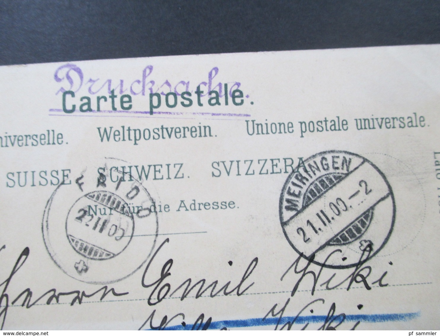 Schweiz 1900 Postkarte Gruss Vom Berner Oberland Rosenlaui. Ducksache Nach Luzern Villa Wiki Weitergeleitet Nach Faido - Briefe U. Dokumente