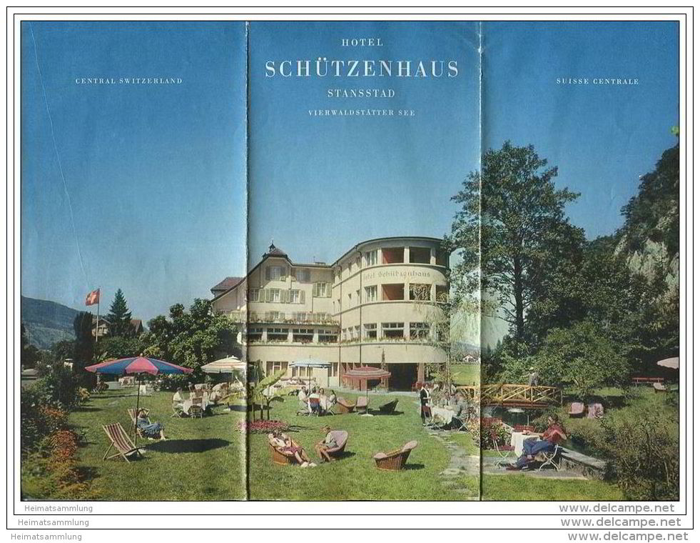 Schweiz - Stansstad 50er Jahre - Hotel Schützenhaus Besitzer R. Näpflin - Faltblatt Mit 13 Abbildungen - Cuadernillos Turísticos