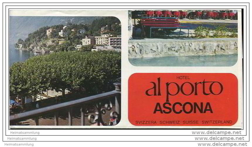 Schweiz - Ascona 1971 - Hotel Al Porto - Faltblatt Mit 11 Abbildungen - Reiseprospekte