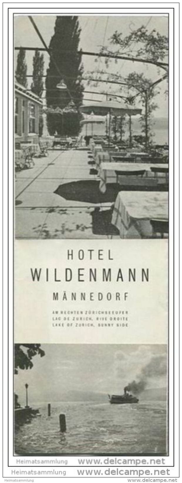 Männedorf - Hotel Wildenmann - Faltblatt Mit 7 Abbildungen - Schweiz