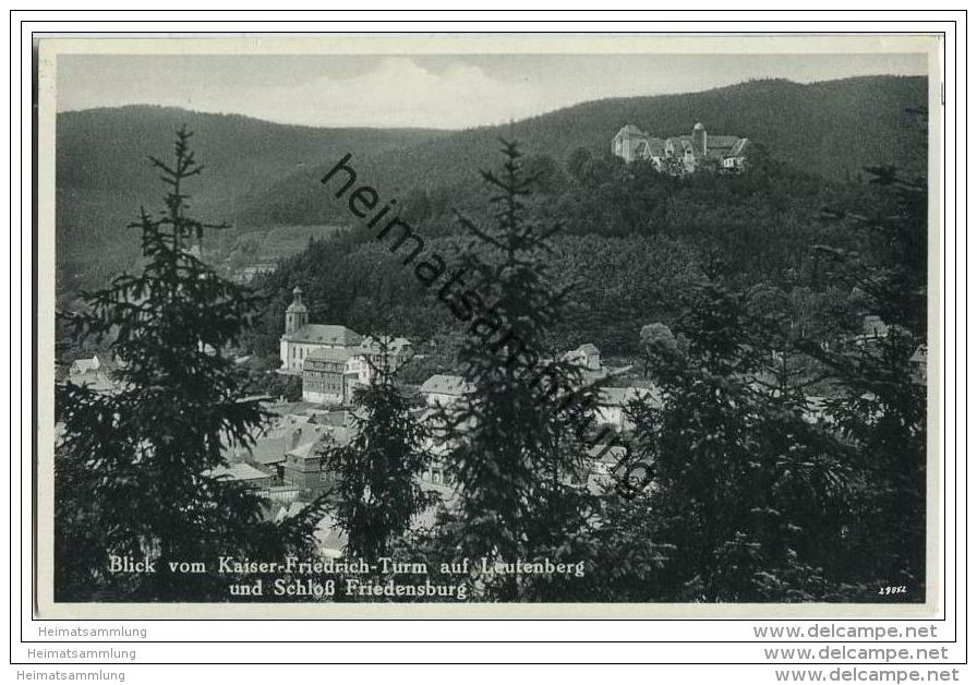 Blick Vom Kaiser-Friedrich-Turm Auf Leutenberg Und Schloss Friedensburg - Leutenberg