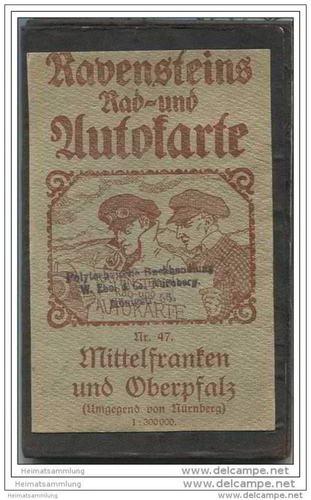 Ravensteins Rad- Und Autokarte - Mittelfranken Und Oberpfalz (Umgebung Von Nürnberg) Nr. 47 - 1:300 000 - 60cm X 74cm - Landkarten