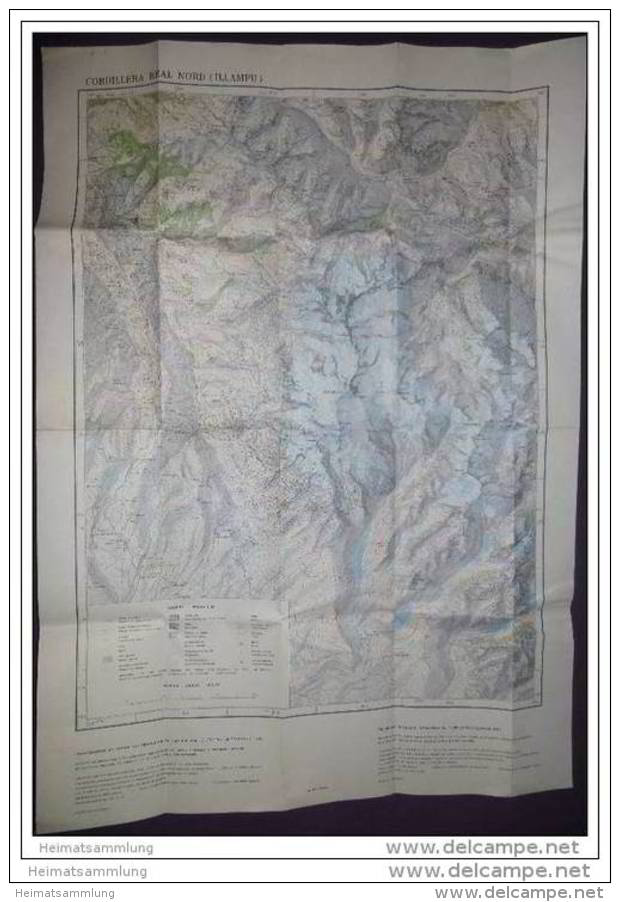 Cordillera Real Nord (Illampu) - Bolivien - 1:50 000 - 60cm X 84cm - Herausgegeben Vom Deutschen Alpenverein 1987 - Landkarten