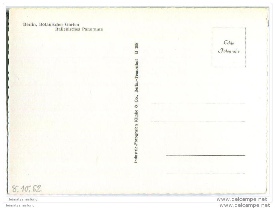 Berlin - Botanischer Garten - Italienisches Panorama - Foto-AK - Dahlem