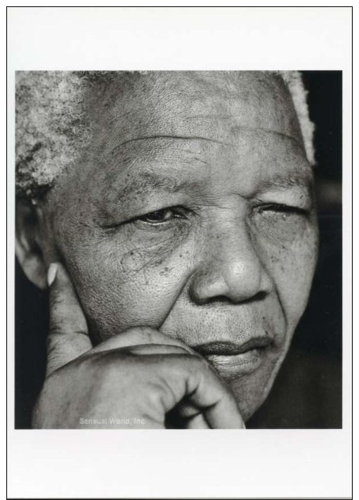 South African Black Leader Nelson Mandela Postcard Herb Ritts Photographer - 01990 - Personajes