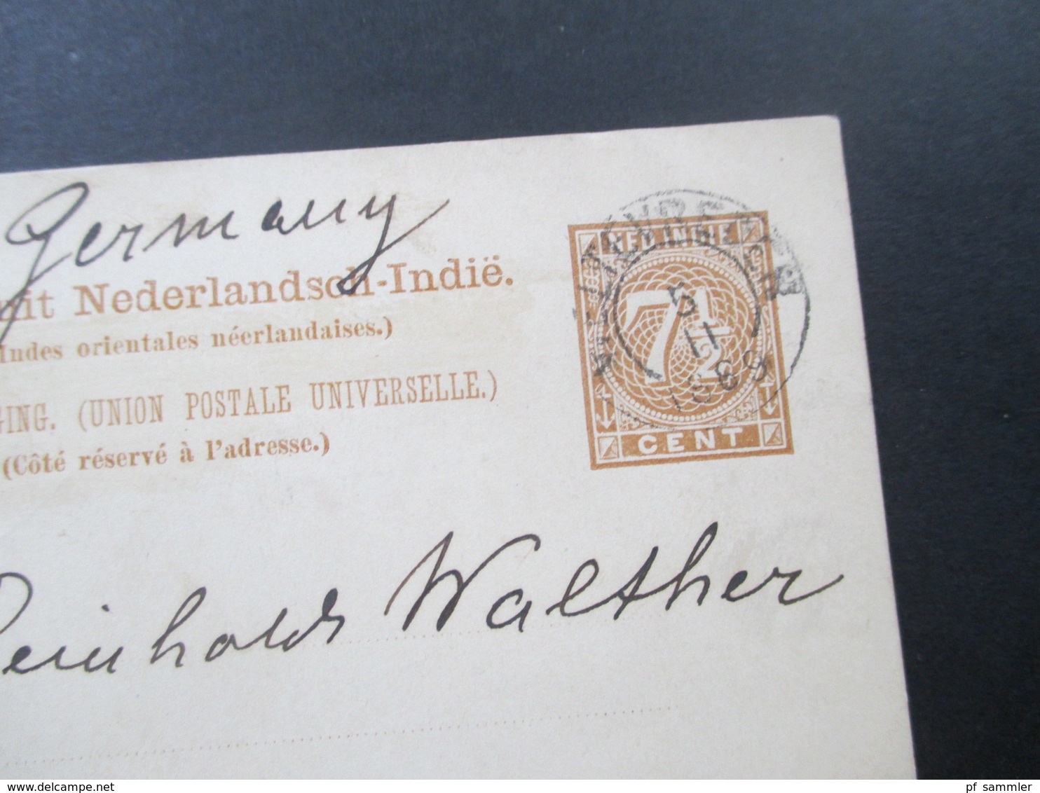 Ned. Indie Java 1889 Ganzsache Nach Leipzig Gesendet! - Nederlands-Indië