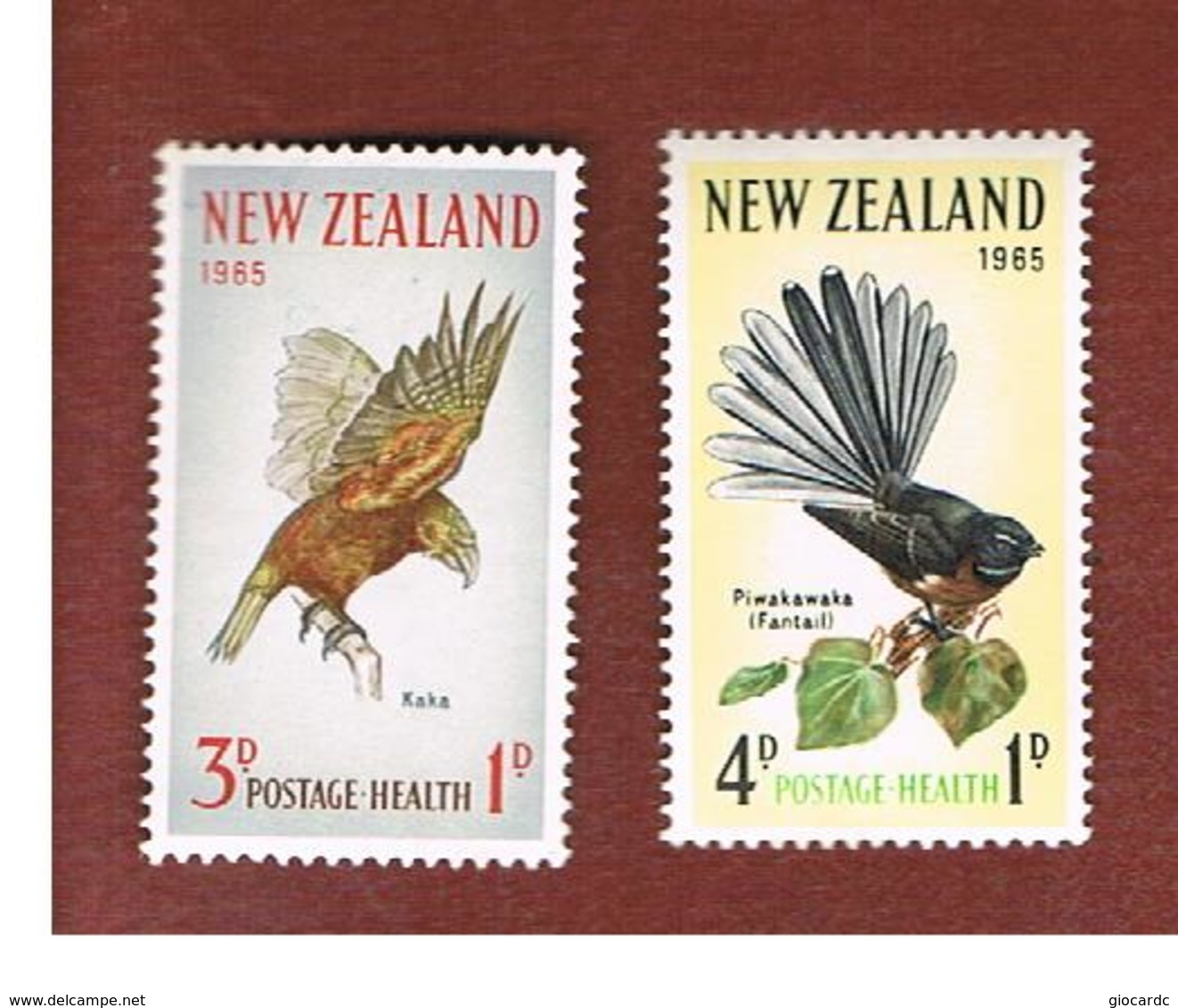 NUOVA ZELANDA (NEW ZEALAND) - SG 831.832 - 1965 HEALTH STAMPS: BIRDS (COMPLET SET OF 2)    -  MINT** - Nuovi