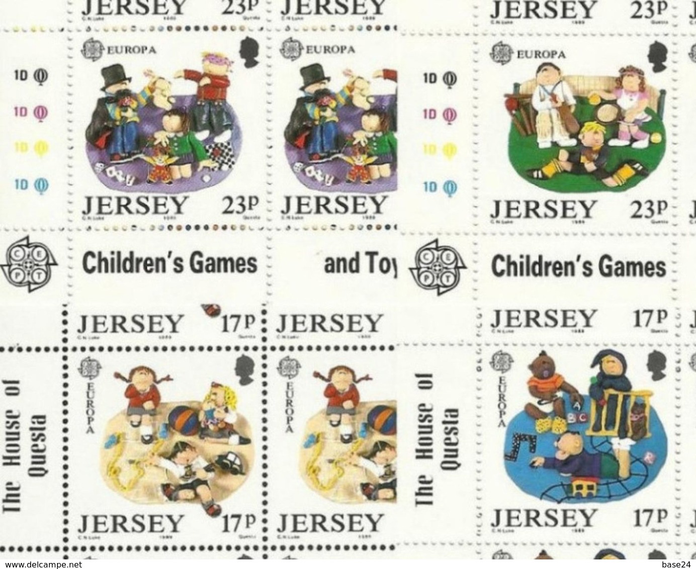 1989 Jersey EUROPA CEPT EUROPE 20 Serie Di 4v. MNH** In Minifoglio Minisheet - 1989