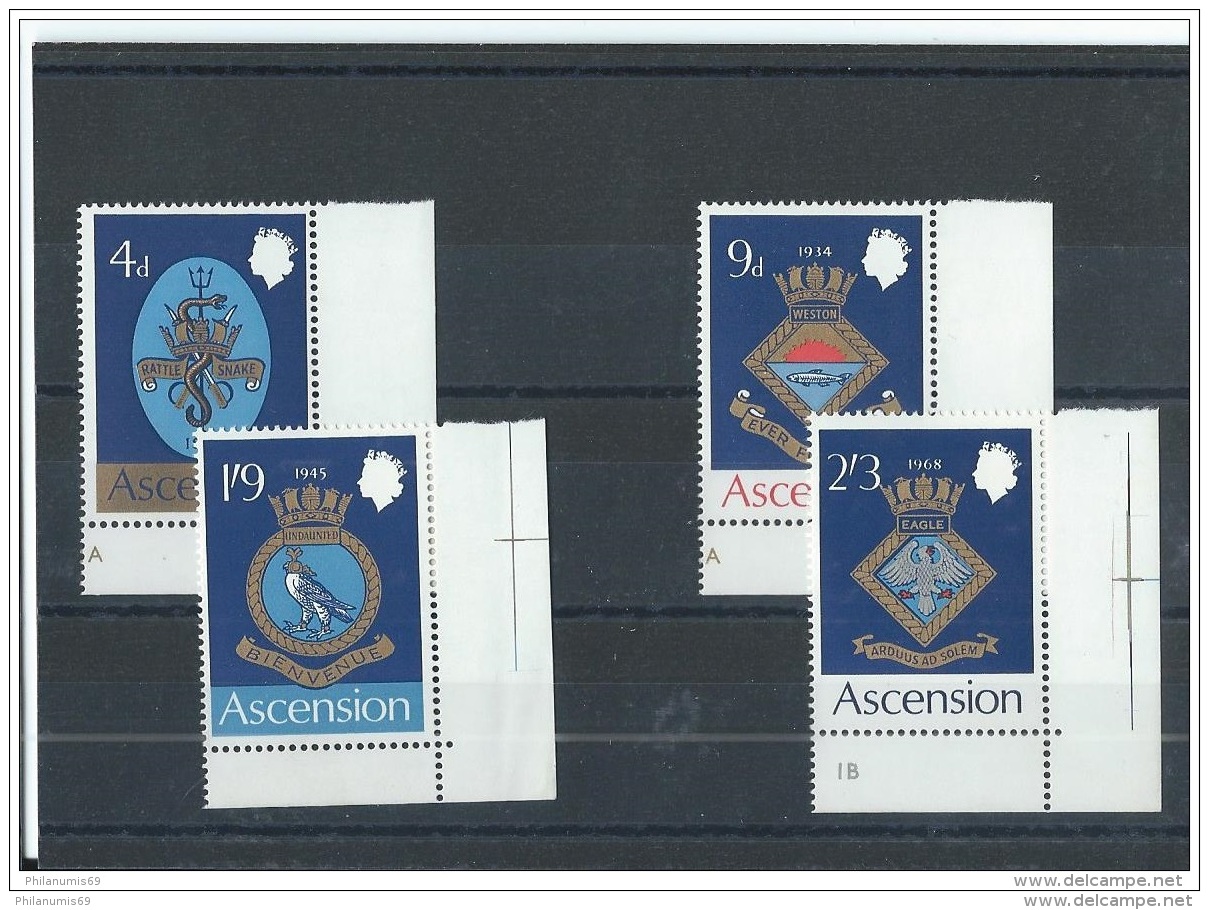 ASCENSION 1969 - YT N° 127/130 NEUF SANS CHARNIERE ** (MNH) GOMME D'ORIGINE LUXE - Ascensione