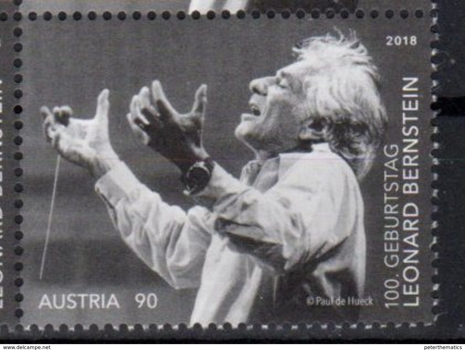 AUSTRIA,  2018, MNH, MUSIC, LEONARD BERNSTEIN,1v - Music