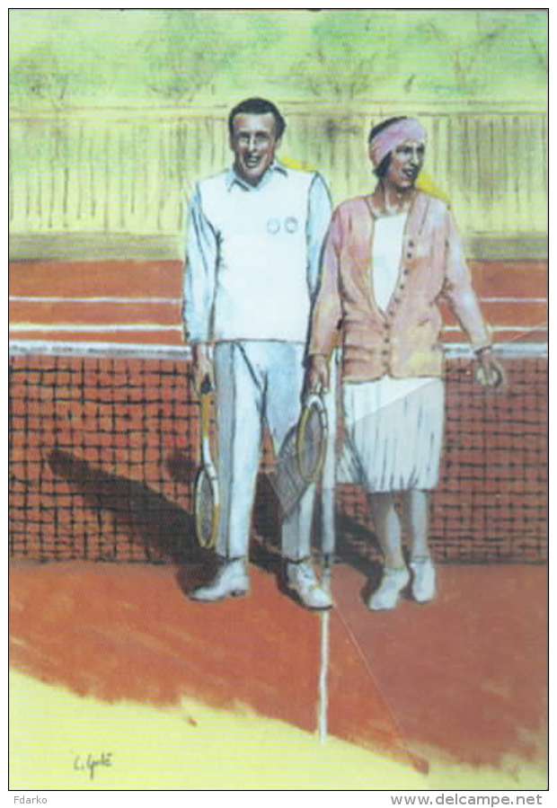 1367 Tennis Da Locandina Pubblicitaria Nizza Suzanne Lenglen Umberto De Morpurgo - Tennis