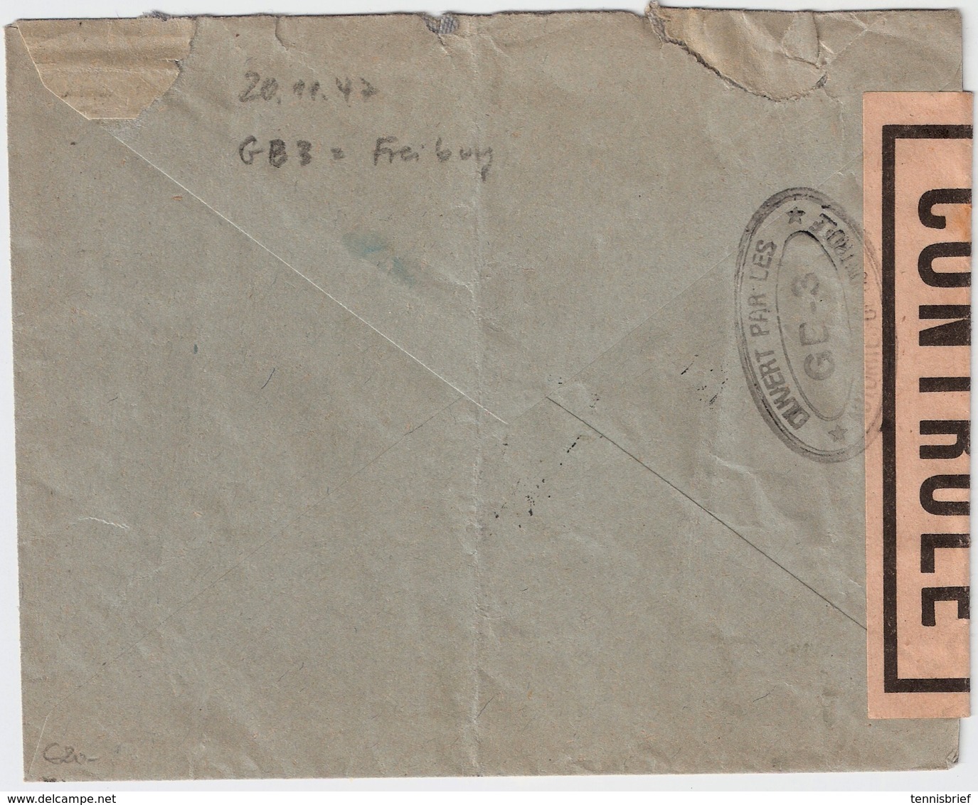 1947, Sehr Seltener Zensur-Stp. " GB - 3 " ,  #a948 - Other & Unclassified