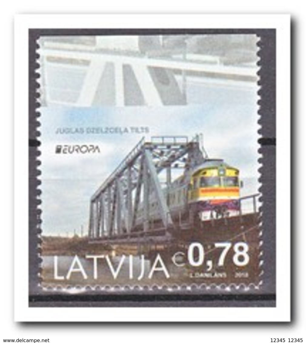 Letland 2018, Postfris MNH, Europe, Bridge, Trains - Letland