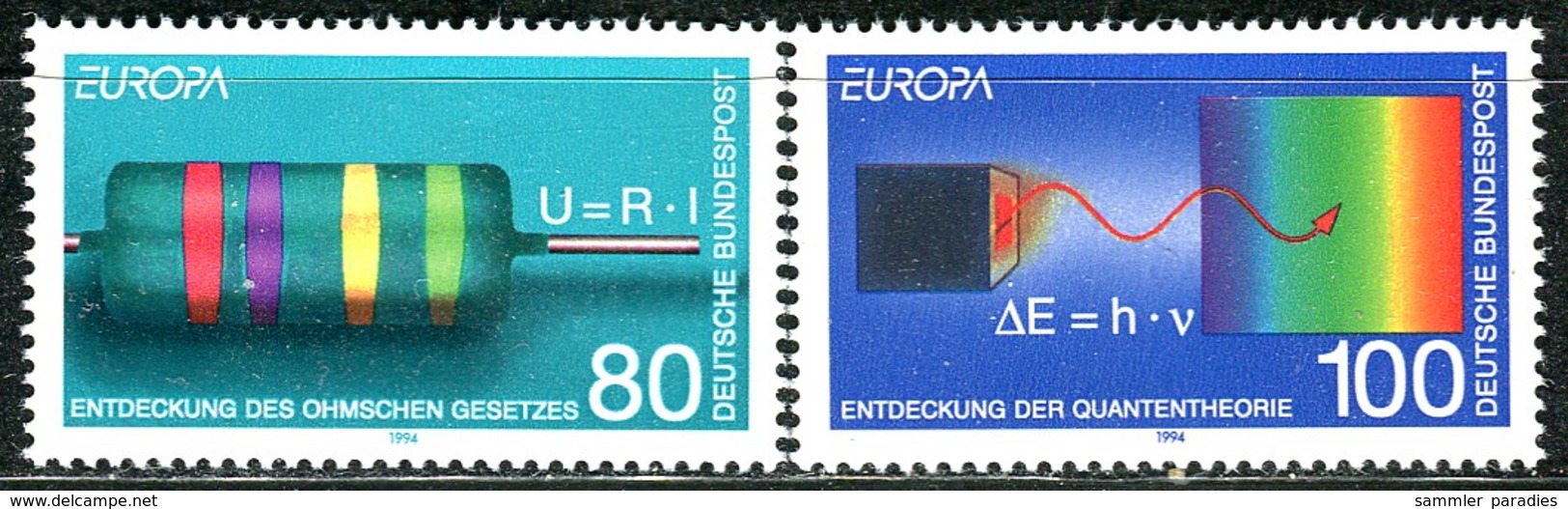 BRD - Mi 1732 / 1733 - ** Postfrisch (D) - 80-100Pf                     CEPT 94 - Nuevos