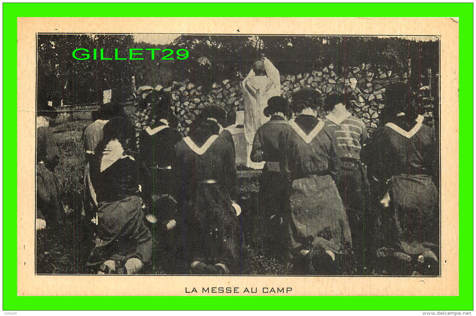 TROIS-RIVIÈRES, QUÉBEC - LA MESSE AU CAMP POUR LES GUIDES CATHOLIQUES DES TROIS-RIVIÈRES -  CIRCULÉE EN 1942 - - Trois-Rivières