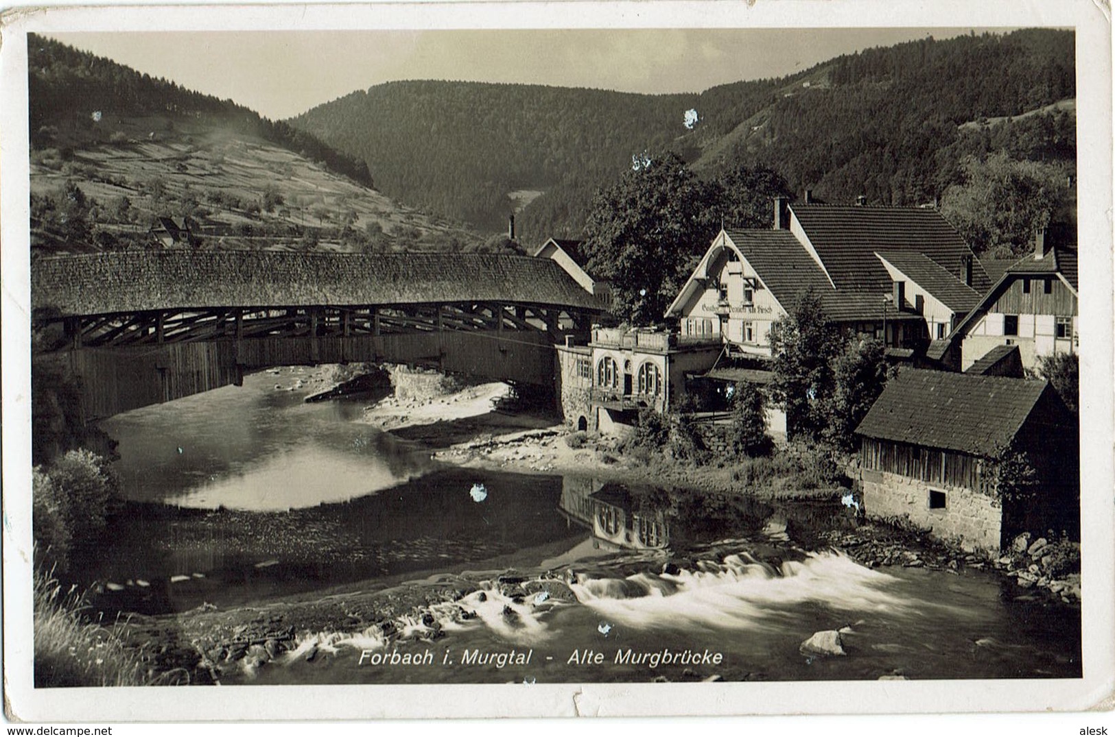 FORBACH Im MURGTAL - Alte Murgbrücke - 1941 - Forbach