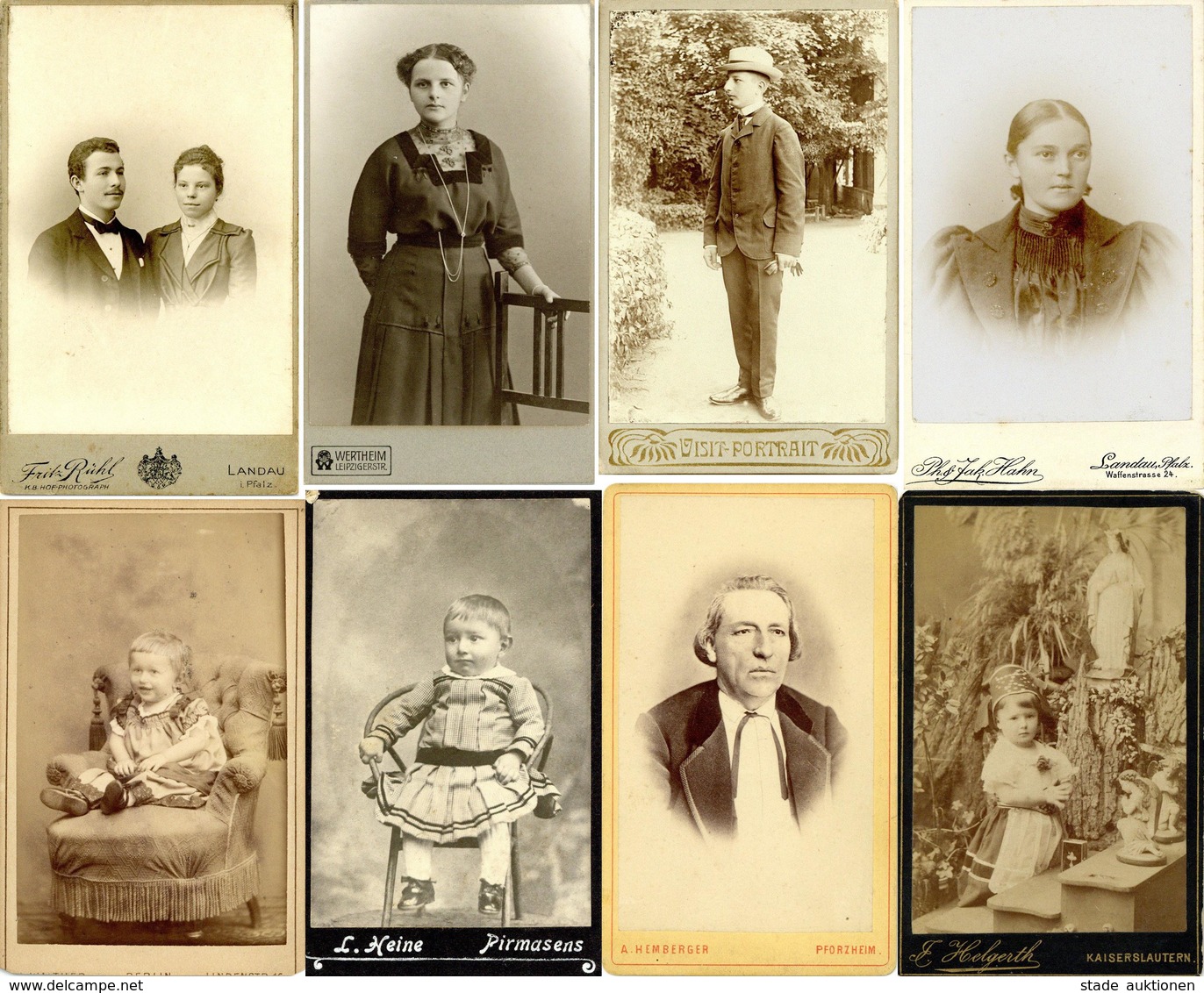 CDV Und Kabinett-Fotos Partie Mit über 400 Stück Dabei Viele Hochzeitsbilder, Militaria, Studentika, Frauen U. Kinder Mi - Altri & Non Classificati