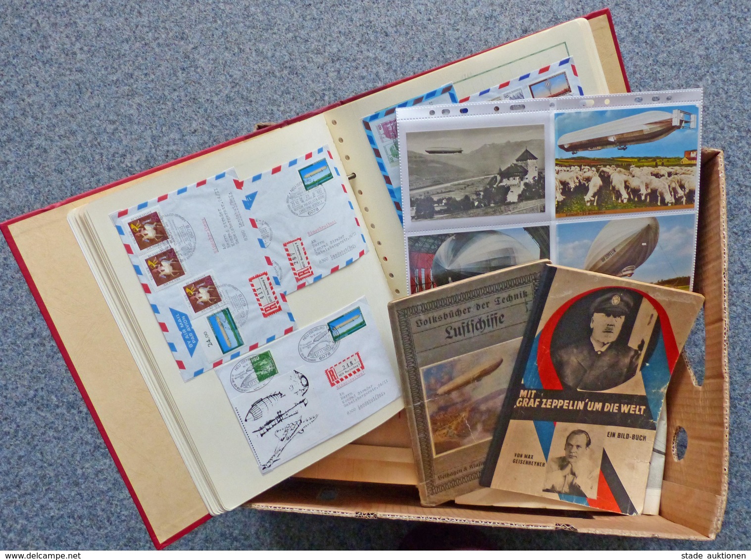 Zeppelin WUKI Zeppelin Posten U. A. Philatelie Ansichtskarten Fotos Bücher Usw. Besichtigen I-II Dirigeable - Dirigibili