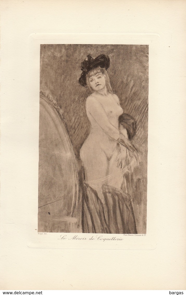 1898 Lithogravure De Félicien Rops - Lithographies