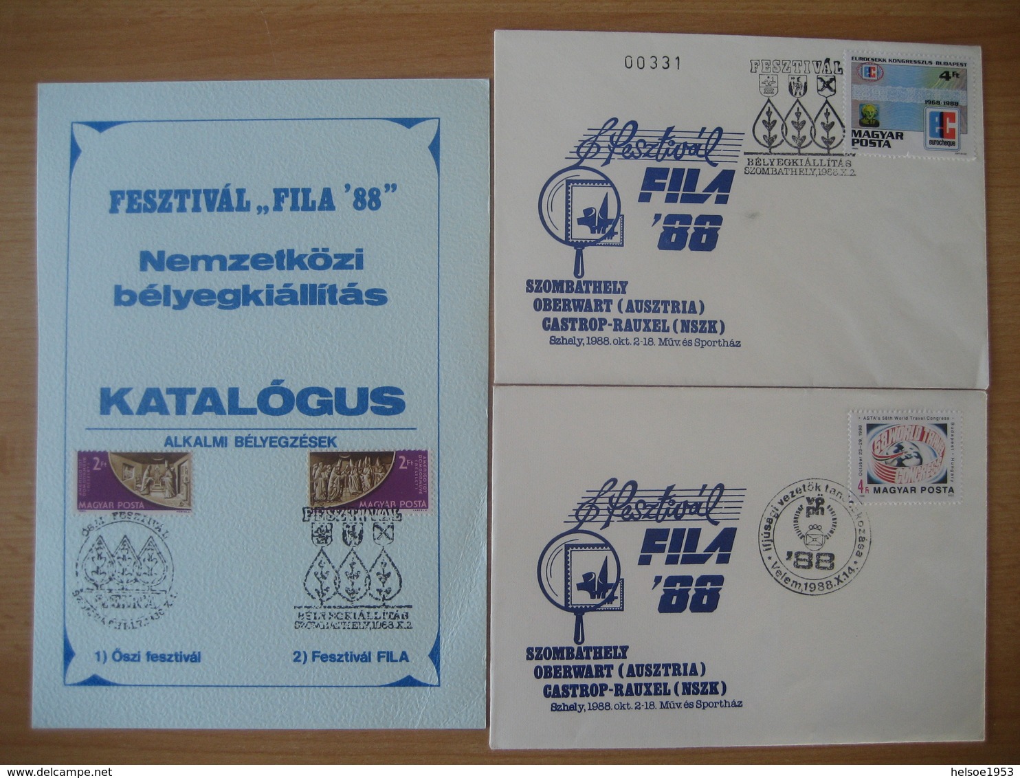 Ungarn 1988- 3 Belege Vom Musikfestival FILA 88 - Lettres & Documents