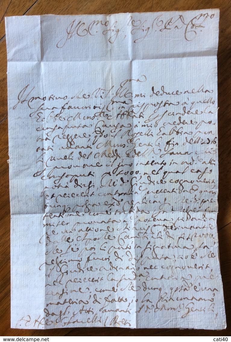 RIETI   MARCHESI CLARELLI MANOSCRITTO  LETTERA DA ROMA A RIETI  PER  MARIANO CLARELLI DA PIETRO GENTINI IL 18/10/1711 - Manoscritti