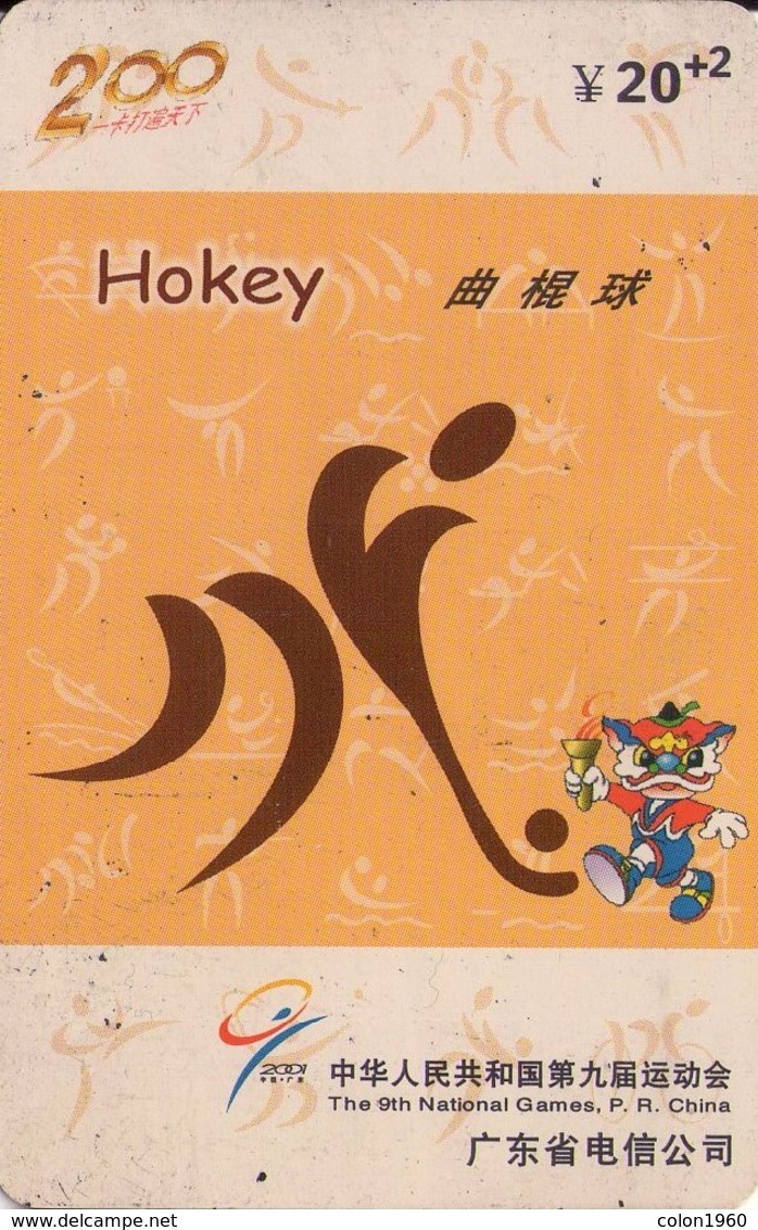 TARJETA TELEFONICA DE CHINA. THE 9th NATIONAL GAMES. P R CHINA. HOKEY, J0111(34-17). (017) - Juegos Olímpicos