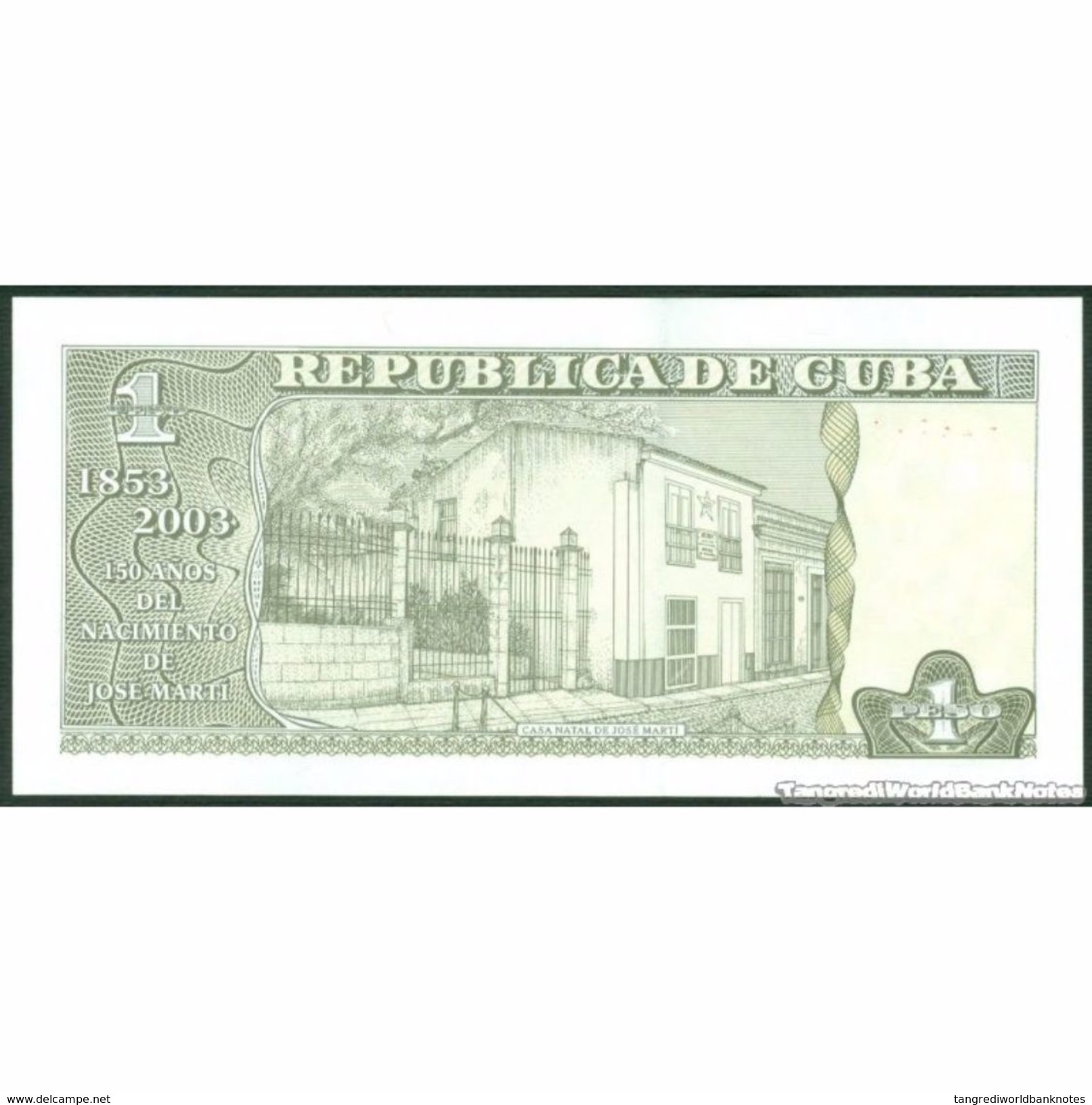 TWN - CUBA 125 - 1 Peso 2003 150th Ann. José Marti - Serie GC-10 UNC - Cuba