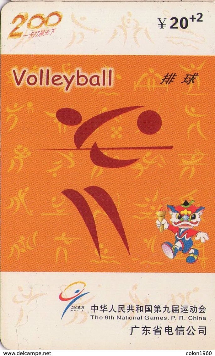TARJETA TELEFONICA DE CHINA. THE 9th NATIONAL GAMES. P R CHINA. VOLLEYBALL, J0111(34-29). (010) - Juegos Olímpicos