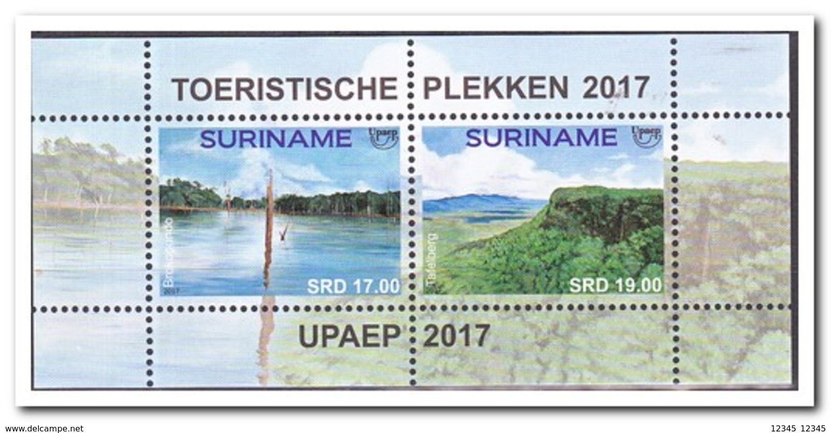 Suriname 2017, Postfris MNH, UPAEP, Tourism - Suriname