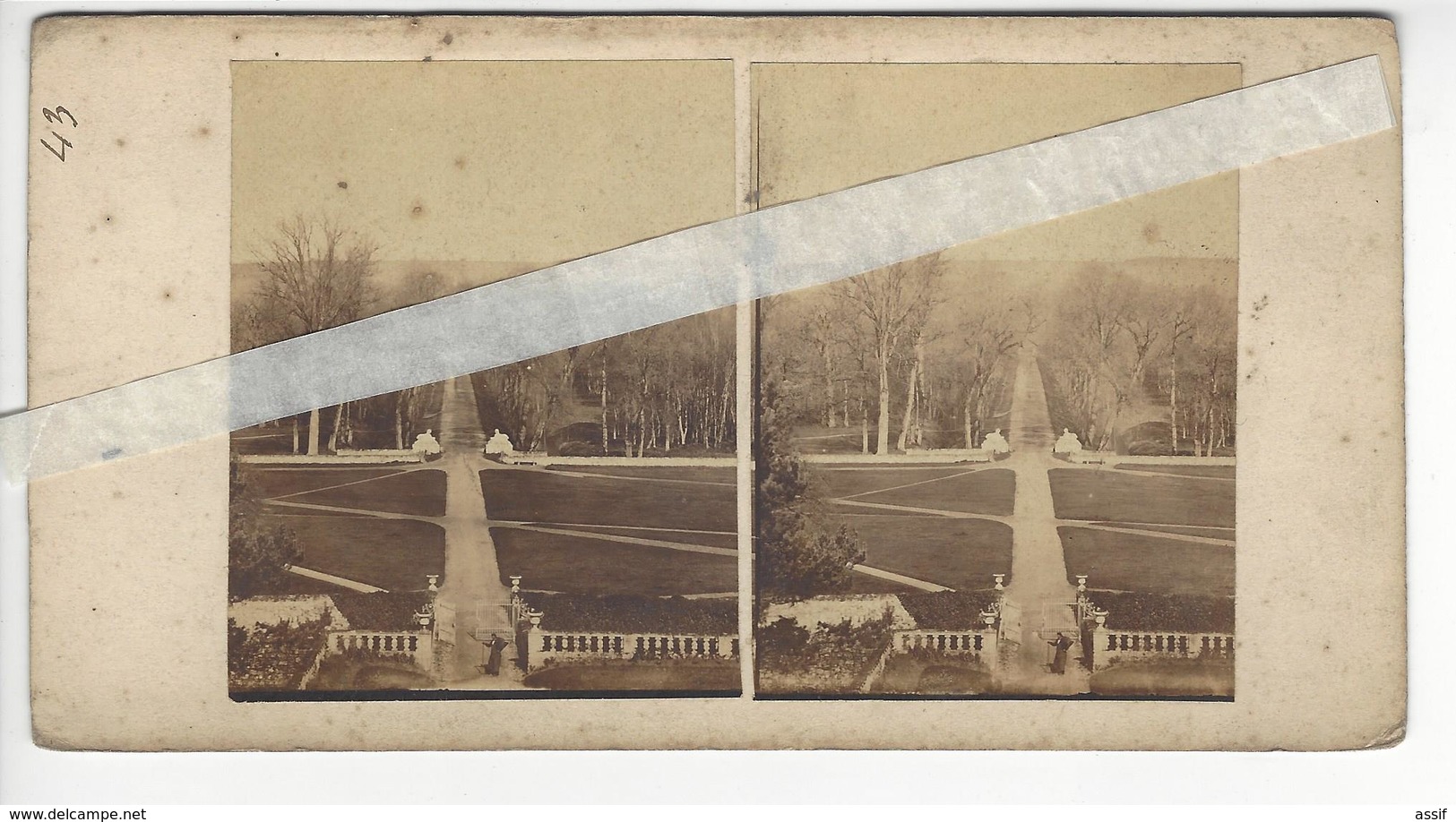 PHOTO STEREO Circa 1860 CHATEAU DE CHENONCEAUX /FREE SHIPPING REGISTERED - Stereoscopic