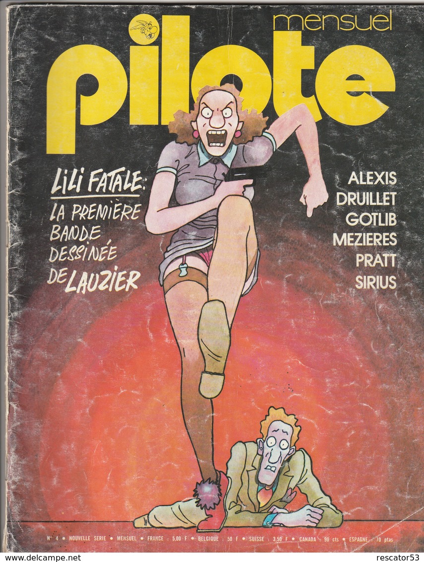 Rare Revue Mensuel Pilote N°4 Septembre 1974 - Pilote