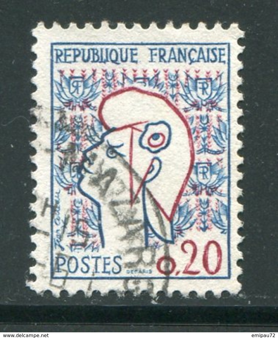 FRANCE- Y&T N°1282- Oblitéré - 1961 Marianni Di Cocteau