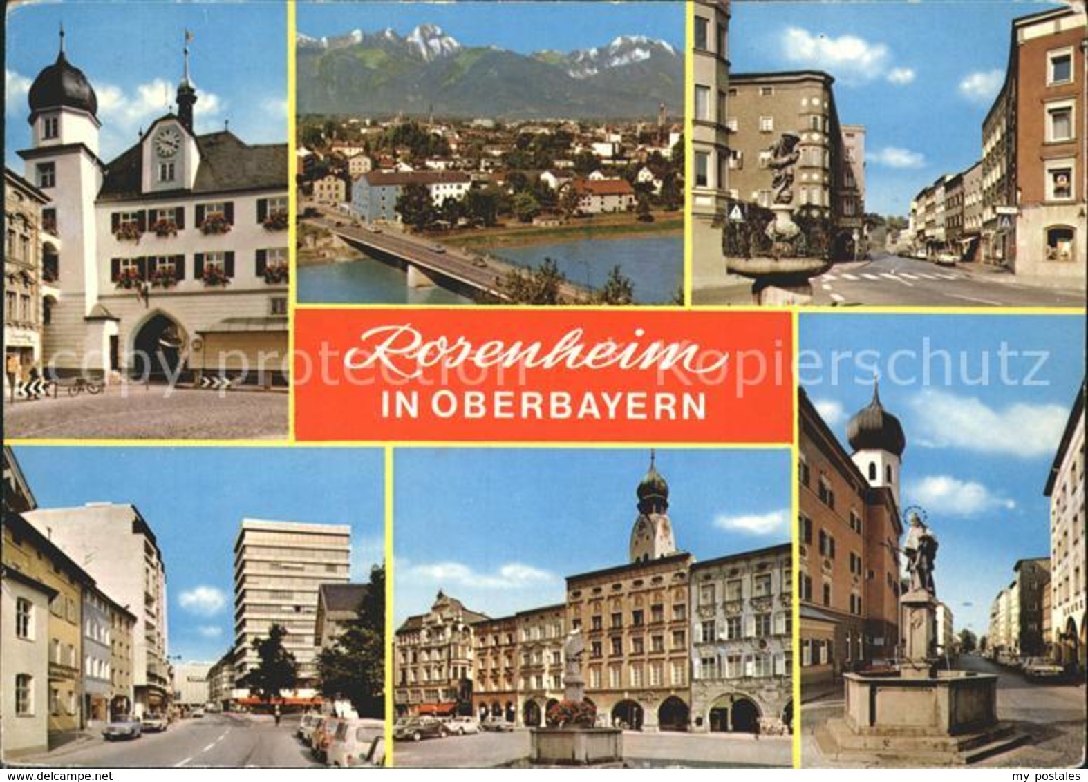 72243205 Rosenheim Bayern Brunnen Kirche Bruecke  Rosenheim - Altri & Non Classificati