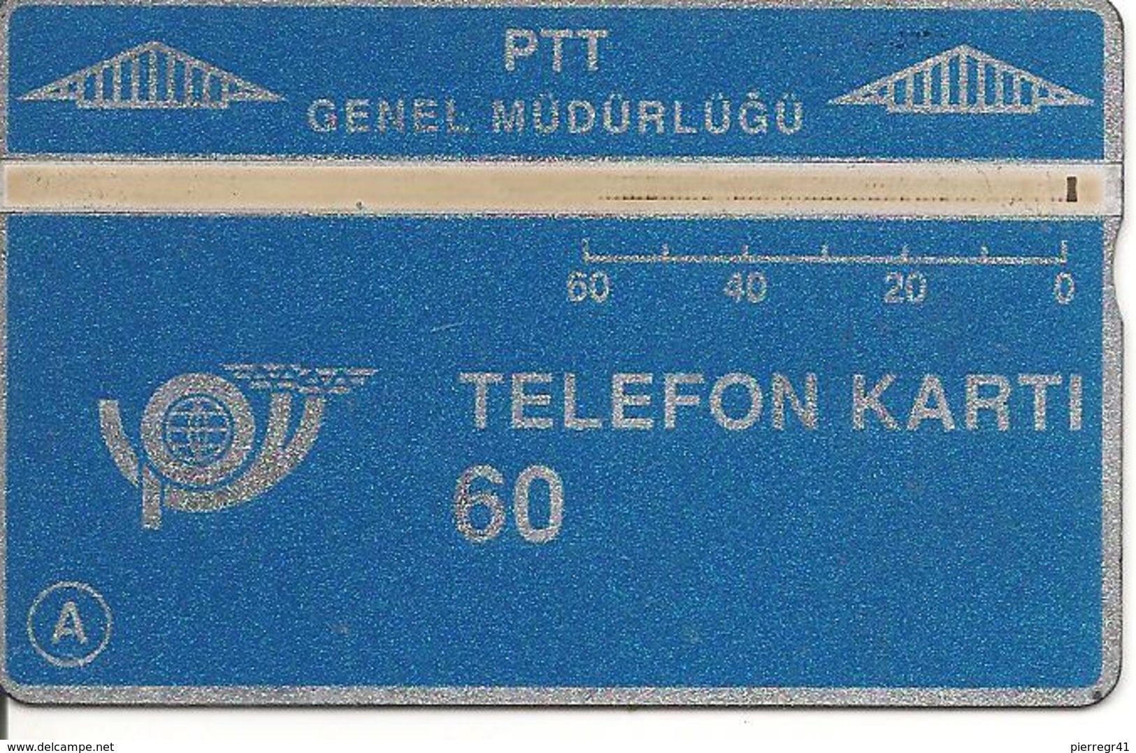 -CARTE TURQUIE HOLOGRAPHIQUE-60U-GENERIQUE-BLEU-V° PUBLICITEN°Envers 901B72912-TBE-RARE - Turchia