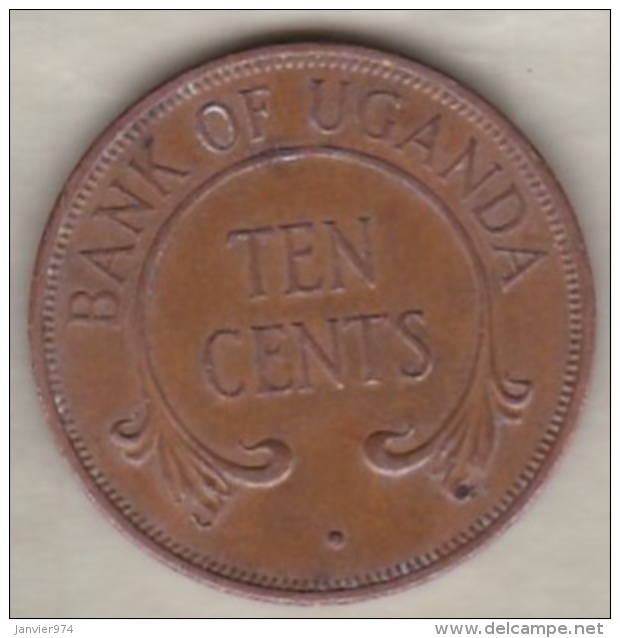 Uganda , 10 Cents  1966 , Bronze, KM# 2 - Oeganda