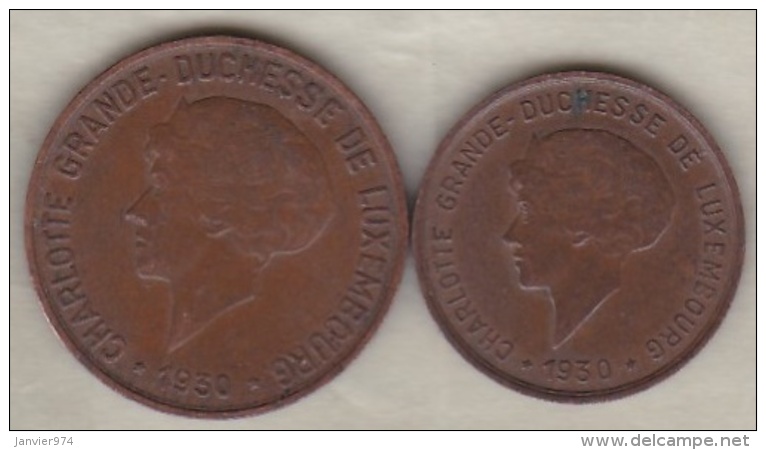 Luxembourg 5 Centimes Et 10 Centimes 1930, Charlotte - Luxembourg