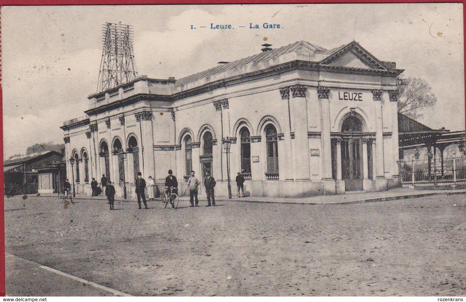 Leuze En Hainaut La Gare Station Statie RARE ZELDZAAM Animee Geanimeerd (pli) - Leuze-en-Hainaut