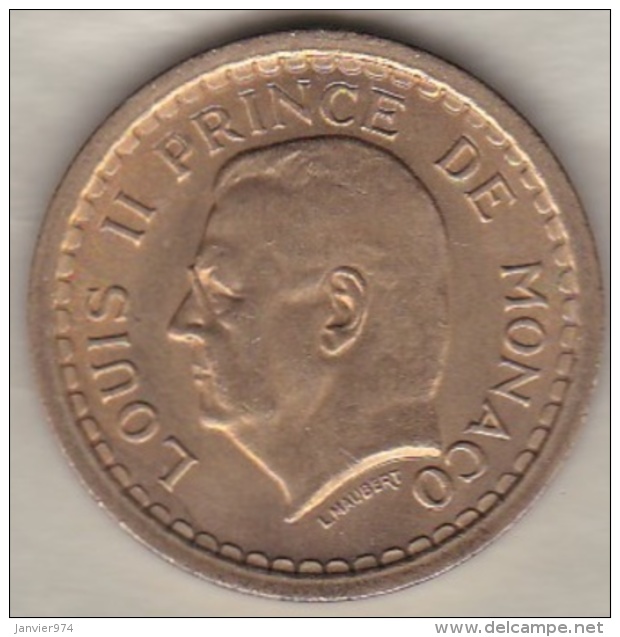 MONACO. 2 FRANCS Sans Date (1943). LOUIS II . BRONZE-ALUMINIUM - 1922-1949 Louis II.