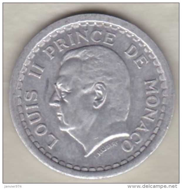 MONACO. 2 FRANCS Sans Date (1943). LOUIS II . ALUMINIUM - 1922-1949 Luigi II