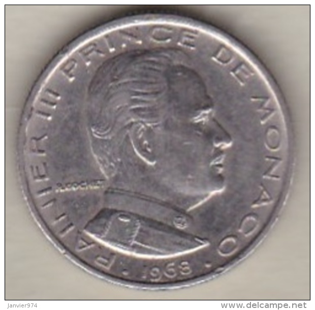 MONACO . 1/2 FRANC 1968  RAINIER III - 1960-2001 Nouveaux Francs