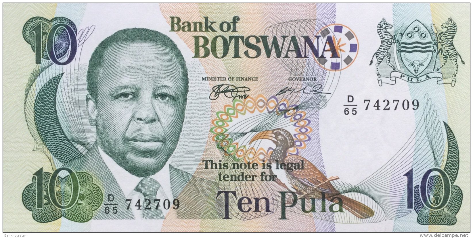 Botswana 10 Pula, P-20a (1999) - Signature 7a -  UNC - Botswana