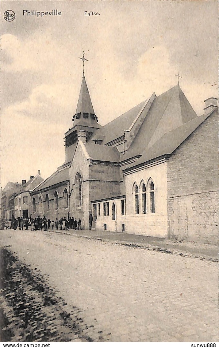 Philippeville - Eglise (belle Animation, 1908) - Philippeville