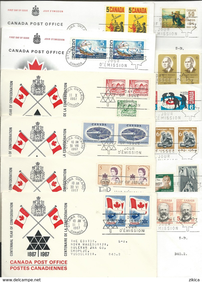 Canada LOT - 31 FDC Ottawa Ontario Via Yugoslavia ( 1967 - 1972 ) And 23 Postmaster General / Ministre Des Postes. - 1961-1970